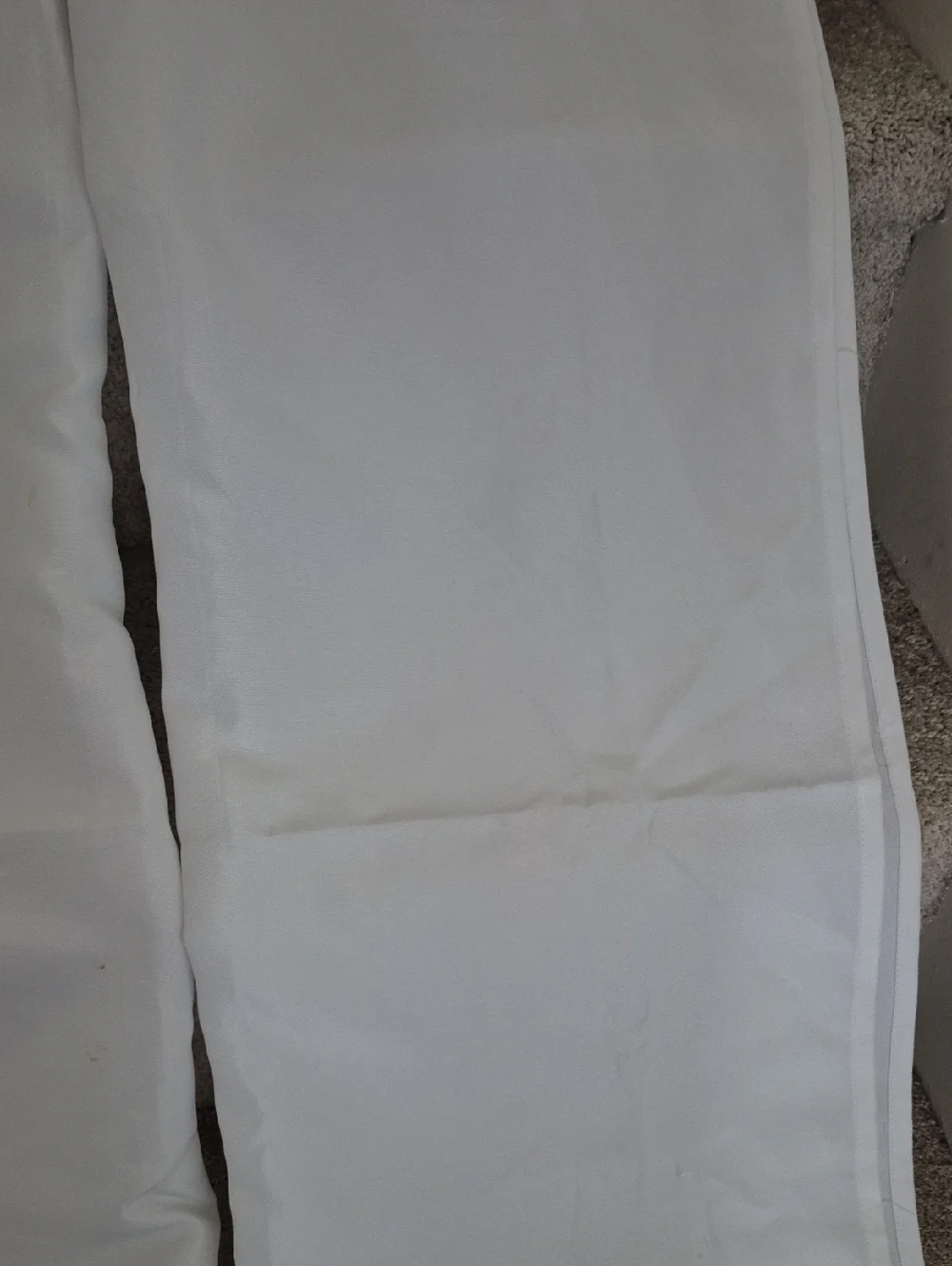 Two Sailcloth Arctic White Curtsin Panels 28X84 (56x84)